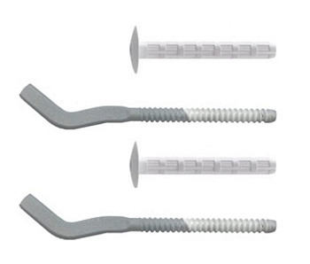 Комплект плоских кронштейнов с дюбелями 7,2х170мм, серебристые Royal Thermo